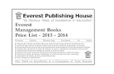 Everest Publishing Houseeverestpublishinghouse.com/pdf/Everest-Mngt.Price List... · 2013. 12. 7. · 1. Agashe Anil Capital Market and Financial Services 262 81 - 7660 - 136 - 5335