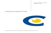 EUROPEAN PERSPECTIVES · 2019. 12. 5. · EUROPEAN PERSPECTIVES International Scientific Journal on European Perspectives EDITOR: Milan Jazbec ASSISTANT EDITOR: Nataša Šuštar B.
