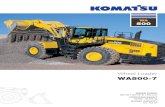 Wheel Loader WA500-7 - Brooks Hire · 2019. 7. 4. · The WA500-7 provides Komatsu SmartLoader Logic, a new fully automatic engine control system. Without interfering with normal
