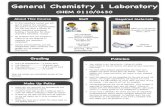 General Chemistry 1 Laboratory...General Chemistry 1 Laboratory CHEM 0110/0430 Required Materials CHEM 0110 Lab Manual University of Pittsburgh 2018 - 2019 Chemical Splash Goggles