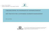 ENGINEERING IN RAINWATER MANAGEMENT · 2020. 2. 20. · ENGINEERING IN RAINWATER MANAGEMENT BEST PRACTICES FOR A SUSTAINABLE RAINWATER MANAGEMENT Green Tech 2012 GREEN MARINE / ALLIANCE