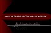 ecoplus.net.gr - HIGH TEMP HEAT PUMP WATER HEATER · 2017. 9. 22. · Heat pump water heaters are not affected by seasonal climate, provide hot water all year round even in cloudy