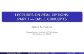 LECTURES ON REAL OPTIONS: PART I — BASIC CONCEPTSrpindyck/Courses/RO_P1_Handout Slides.pdfRobert Pindyck (MIT) LECTURES ON REAL OPTIONS — PART I August, 2008 12 / 44. Another Example