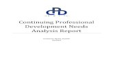 ontinuing Professional Development Needs Analysis Repor · 2015. 11. 14. · 6 1. Introduction This document presents a synthesis of national needs analysis reports collected through