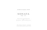 SONATA - The Guitar School · 2016. 12. 2. · FERNANDO SOR SONATA Revised and Fingered by Eythor Thorlaksson The Guitar School - Iceland  Op. 22 &