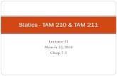 Statics - TAM 210 & TAM 211 · 2018. 3. 12. · Relationship between distributed load and shear: 2 0 : ( ) 0 M V x w k x M O M M M V x w x k x ' ' ' ¦ V ' M ³ V dx ' ' ' ' dx dM