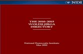 THE 2010-2015 WOLESI JIRGA DIRECTORY of...NDI in Afghanistan NDI arrived in Afghanistan in early 2002 and has conducted programs to promote the participation of civic groups, political