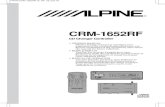 Alpine - CRM-1652RF...FROM CHM-1652RF 3L RF 25-July-97 R CD Changer Controller CRM-1652RF • OWNER'S MANUAL Please read this manual to maximize your enjoyment of the outstanding performance