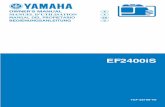EF2400iS - Yamaha Generators · 2020. 7. 4. · Printed in Japan AE00021 AF00001 INTRODUCTION ... Εκτυπωθηκε στο Ιαπωνια AR00021 AN00001 INNLEDNING Gratulerer