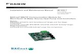 Installation and Maintenance Manual IM 928-7 ... The BACnet MS/TP communication module field-installed kit ships with the following items: • BACnet MS/TP communication module •