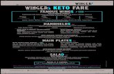 FAMOUS WINGS / HS · 2020. 11. 18. · FAMOUS WINGS / HS I: Wingers Restaurants : @wingersrg : @wingersrestaurants I Franchise opportunities available KETO FARE KETO NAKED WINGS*