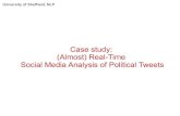 Case study: (Almost) Real-Time Social Media Analysis of Political Tweets · Analysing Social Media is harder than it sounds There are lots ... such as manifestos, political speeches