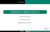 Introduction to Botany. Lecture 6 - A. Shipunov...Other tissues Anatomy of stem Introduction to Botany. Lecture 6 Alexey Shipunov Minot State University September 8th, 2010 Shipunov