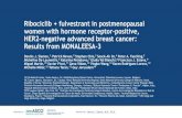 Ribociclib + fulvestrant in postmenopausal women with ......Ribociclib + fulvestrant in postmenopausal women with hormone receptor-positive, HER2-negative advanced breast cancer: Results