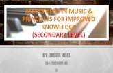 ASSESSMENT IN MUSIC & PRINCIPLES FOR IMPROVED … 524 - January 2021/Assignments... · syllabus demands that students showcase their aural skills through a “viva voce” or aural