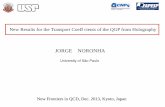 JORGE NORONHA - Kyoto UNew Frontiers in QCD, Dec. 2013, Kyoto, Japan New Results for the Transport Coefi cients of the QGP from Holography ... - Their analysis cannot be applied in