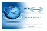 ETSI M2M Release 2docbox.etsi.org/Workshop/2013/201311_M2MWORKSHOP/S01...ETSI M2M Release 2 From thrM2M stovepipes to integrated offering Pipe#1 1 Application, 1 Network 1 (or few)