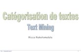 Text Mining - Catégorisation de textesricco/cours/slides/TM.C...5 Catégorisation de textes –Représentation « bag of words » R.R. –Université Lyon 2La solution la plus simple