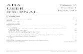 ADA USER Number 1 JOURNAL March 2014 · 2015. 9. 2. · 3 Ada User Journal Volume 35, Number 1, March 2014 Editorial In this editorial I would like to note to our readers the 19th