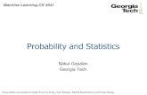 Lecture 03 Probability and Statistics - GitHub PagesJoint and Conditional Probability Distributions •Bayes’ Rule • Mean and Variance • Properties of Gaussian Distribution •
