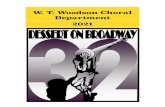 W. T. Woodson Choral Department 2021 · 2021. 3. 5. · Harry Warren | Al Dubin 2021 Dessert on Broadway Cast ‣ About: A salute to Broadway nightlife and all those who “don't