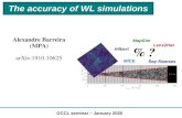 MICE Ray-Ramses - German Centre for Cosmological Lensing...GCCL seminar – January 2020 Alexandre Barreira (MPA) arXiv:1910.10625 The accuracy of WL simulations Hilbert % ? Lens2Hat
