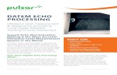 DATEM Echo Processing Brochure...Pulsar Measurement’s Digital Adaptive Tracking of Echo Movement (DATEM) is an echo discrimination system that works on the basis that it identifies