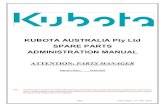KUBOTA AUSTRALIA Pty Ltd SPARE PARTS ADMINISTRATION … · 2018. 6. 19. · kubota australia pty ltd spare parts administration manual attention: parts manager ... a-19 b7000 gb135