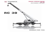 RC 30 - CraneNetwork.com...RANGE GRAPH RC 30 DIAGRAMME DE CHARGE · ARBEITSBEREICH · DIAGRAMMA DI CARICO · DIAGRAMA DE CARGA · GRÁFICO DE ALCANCE · < +8 main boom with hook block: