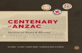 CENTENARY of ANZAC Service at Home & Abroad · 2018. 11. 7. · The assassination in June 1914 of Archduke Franz Ferdinand, heir presumptive to the Austro-Hungarian throne, broke