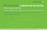 Specification and Sample Assessment Material...Edexcel Level 1/Level 2 Certificate in Geography (KGE0) First teaching September 2012 First examination June 2014 Specification and Sample