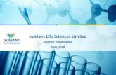 Jubilant Life Sciences Limited...This presentation (the “Presentation”, or the “document”) has been prepared by Jubilant Life Sciences Limited (the “Company”) for the recipient