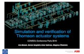 Simulation and verification of Thomson actuator systemsCOMSOL Conference Paris 2010 Presented at the COMSOL Conference 2010 Paris. Table of contents Introduction Thomson Coil designs