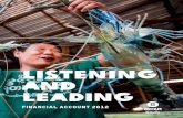 Listening and Leading - Oxfam Novib...Income realised from government grants (other) increased from 30 million euros in 2011 to 33.1 million euros in 2012 (1.4 million euros more than