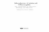 Modern Critical Thought - The Eye...phical.’2 Many of the most important modern thinkers – Kierkegaard, Marx, Nietzsche and Freud and their successors – resist thinking of their