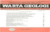 PERSATUAN GEOLOGI MALAYSIA - WordPress.com · Address of the Society: GEOLOGICAL SOCIETY OF MALAYSIA c/o Dept. of Geology University of Malaya Kuala Lumpur 22-11, Malaysia Tel: 577036