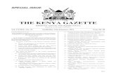 THE KENYA GAZETTE[637 SPECIAL ISSUE THE KENYA GAZETTE Published by Authority of the Republic of Kenya (Registered as a Newspaper at the G.P.O.) Vol. CXXIII—No. 32 NAIROBI, 12th February,
