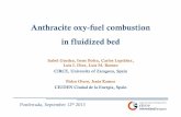 Anthracite oxy-fuel combustion in fluidized bed...3. Experimental activities 9 Research objectives • Effect of O 2 /CO 2 atmospheres and bed temperatures in: • Fluid-dynamics •