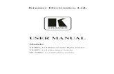VS-88A, VS-88V, SD-7588V - Kramer AVk.kramerav.com/downloads/manuals/vs-88a__vs-88v__sd... · 2012. 10. 22. · The VS-88A is a high-performance 8x8 stereo audio matrix switcher for