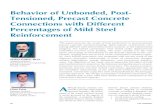 Behavior of Unbonded, Post- Tensioned, Precast Concrete ... Journal...Behavior of Unbonded, Post-Tensioned, Precast Concrete Connections with Different Percentages of Mild Steel Reinforcement
