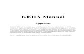 KEHA Manual · 2020. 9. 9. · KEHA Manual Appendix Contents: This section contains many useful forms and information sheets for use by KEHA groups on all levels. Included is the
