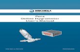 Pura Online Hyg User's manual - Process Sensing Online... · 2018. 1. 19. · The Pura Online Hygrometer is a continuous, on-line instrument for the measurement of moisture content