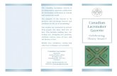 excellence in the art of lacemaking.” Lacemaker Gazette · 2019. 12. 23. · Bobbin lace, needlelace, tatting and other lace techniques are included. Canadian Lacemaker Gazette
