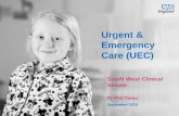 Urgent & Emergency Care (UEC) · 2020. 1. 16. · Some stats: • Over 10 years: • Patient attendance to ED risen by >2m /annum • Emergency admissions to hospital risen by 31%