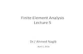 Finite Element Analysis Lecture 5 - Ahmed Nagib · 2016. 4. 3. · M. Matlab Results, 3 points in each element. Matlab Results, 3 points in each element Matlab Results, 100 points