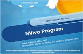 7 November 2017 - KSU · 2017. 11. 8. · Some slides adapted from QSR International guide to use Nvivo and IS workbook of introduction to use NVivo. Outline: Introduction NVivo interface
