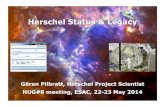 Herschel Status & Legacyherschel.esac.esa.int/Docs/HerschelUG/HUG8_GLP_Herschel... · 2014. 5. 23. · Göran Pilbratt | HUG#8 | ESAC, Madrid | 22 May 2014 | vg #6 Herschel Science