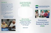 Pennsylvania Empowered Expert Residents Program (PEER) brochure.pdf · 2019. 7. 12. · Contact your local ombudsman to start a PEER program in your facility. Rev. 7/13 Office of