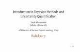 Introduction to Bayesian Methods and Uncertainty Quantiﬁcation · 2019. 10. 1. · Wesolowski et al., JPG 43, 074001 (2016): "Bayesian parameter estimation for effective field theories"
