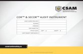 CORTM & SECOR TM AUDIT INSTRUMENT€¦ · 1.3 The health and safety policy must be kept current and dated. At minimum, not more than three (3) years past. 1.4 During worksite observations,